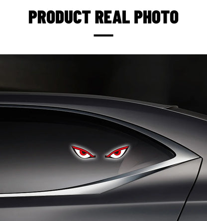 Solar Demon's Eye Car Dynamic Eyes LED Light Blinking Moving Eyes Car Lights Ambience Lamp Decoration No Wiring Required