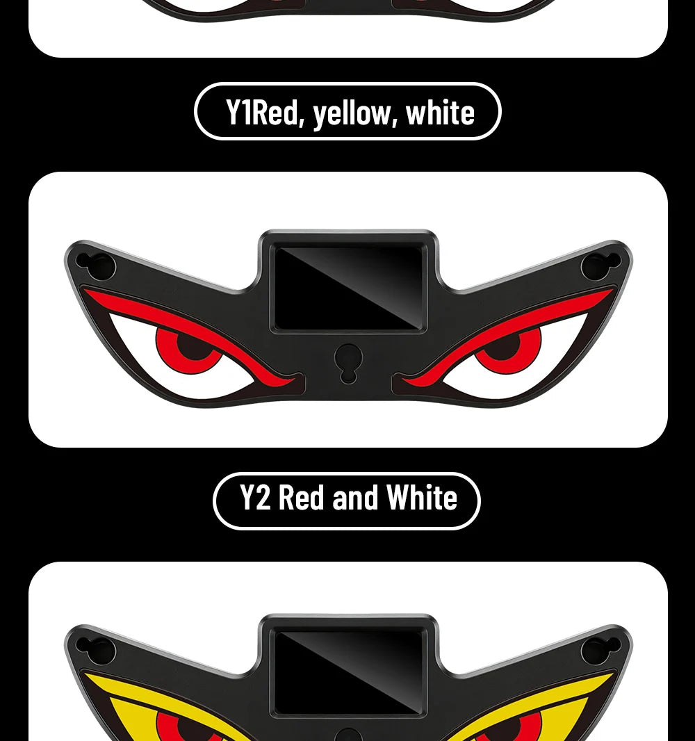 Solar Demon's Eye Car Dynamic Eyes LED Light Blinking Moving Eyes Car Lights Ambience Lamp Decoration No Wiring Required