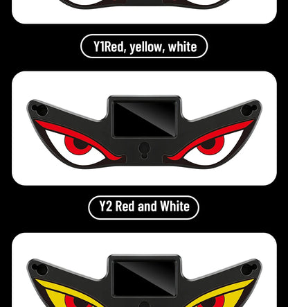 Solar Demon's Eye Car Dynamic Eyes LED Light Blinking Moving Eyes Car Lights Ambience Lamp Decoration No Wiring Required