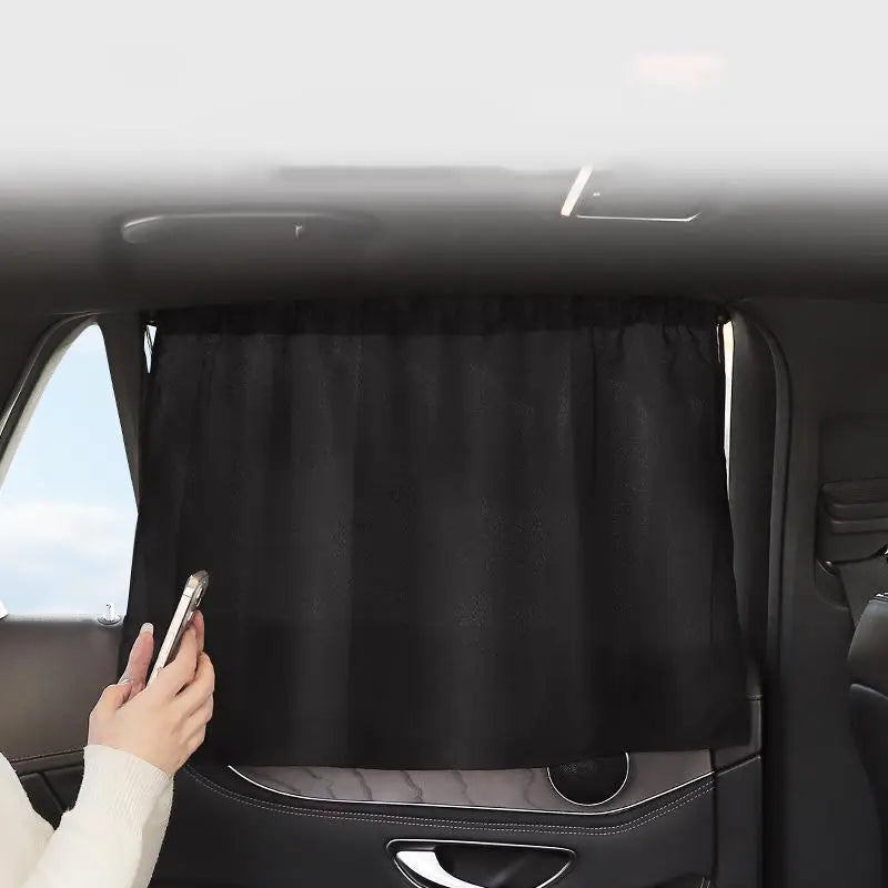 Car Sun Shade Curtains Side Window Sunshade Summer Sun Protection Light/UV Blocking Auto Privacy Blind Curtain
