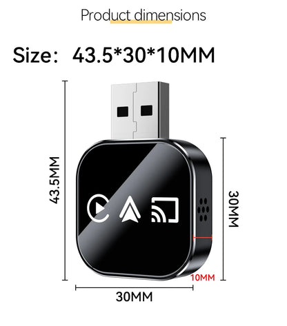 3 in 1 Carplay Adapter Wireless Android Auto AIBox for OEM Wired Carplay Screen Support Original MIC/Button/Touch Control