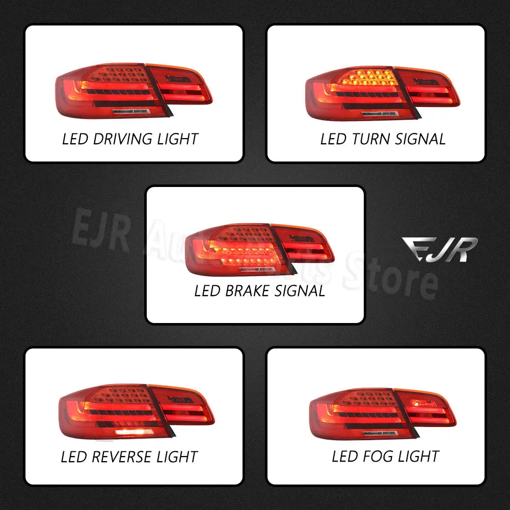EJR Car Lights For BMW M3 E92 2006-2013 Tail Light 330i 335i Car Lights LED Rear Tail Lamp DRL Brake Signal Reversing Taillights