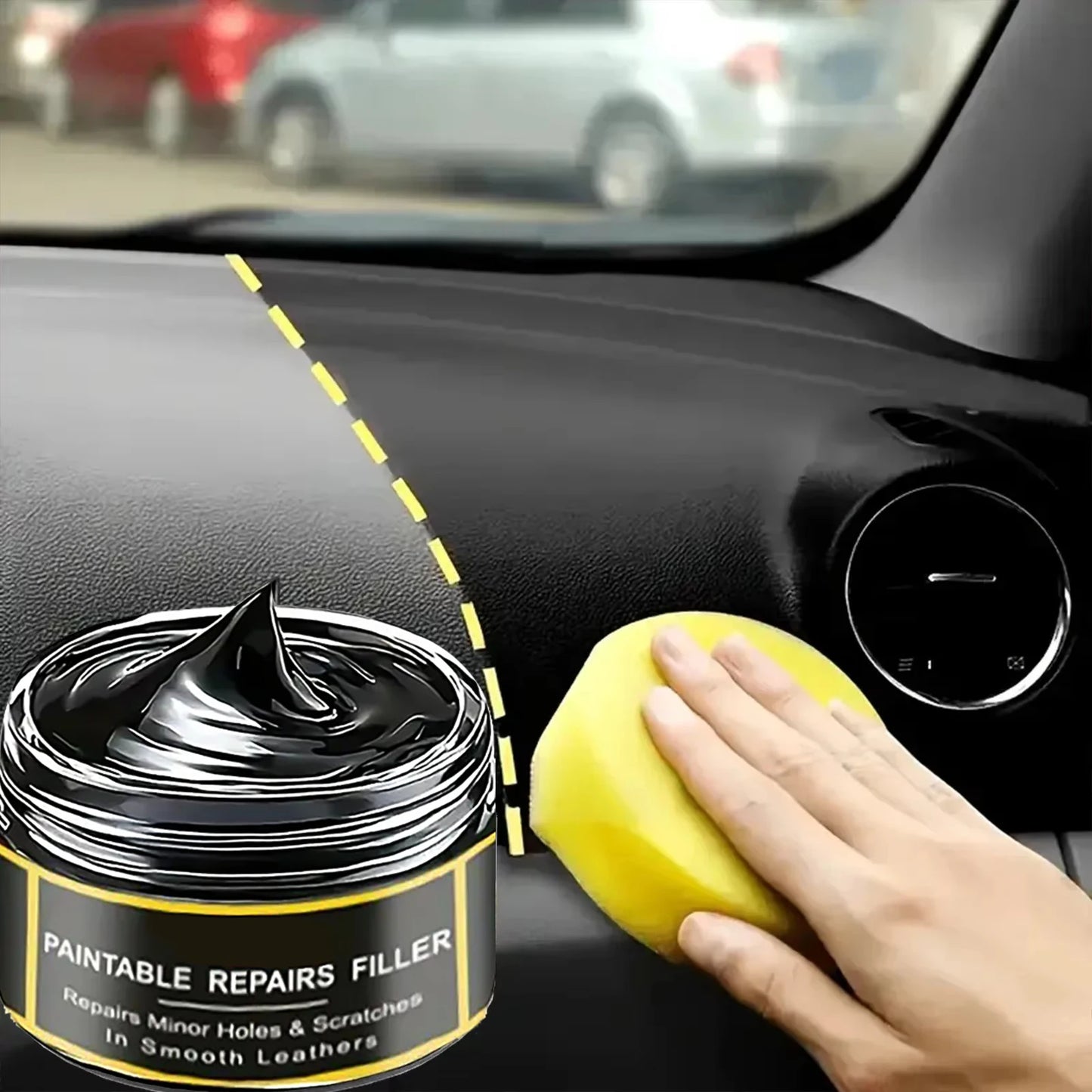 B1267 Car Interior Plastic Leather Scratch Repair Paste Anti-Aging Paste  Automotive Tires Seats Steering Wheel Polishing Wax