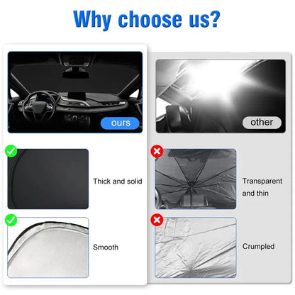 Car Windshield Sunshade Umbrella Summer Sun Protection Sunshade for Chery QQ Tiggo 2 3 4 7 8 Pro T11 Arrizo 3 A13 IQ Fulwin