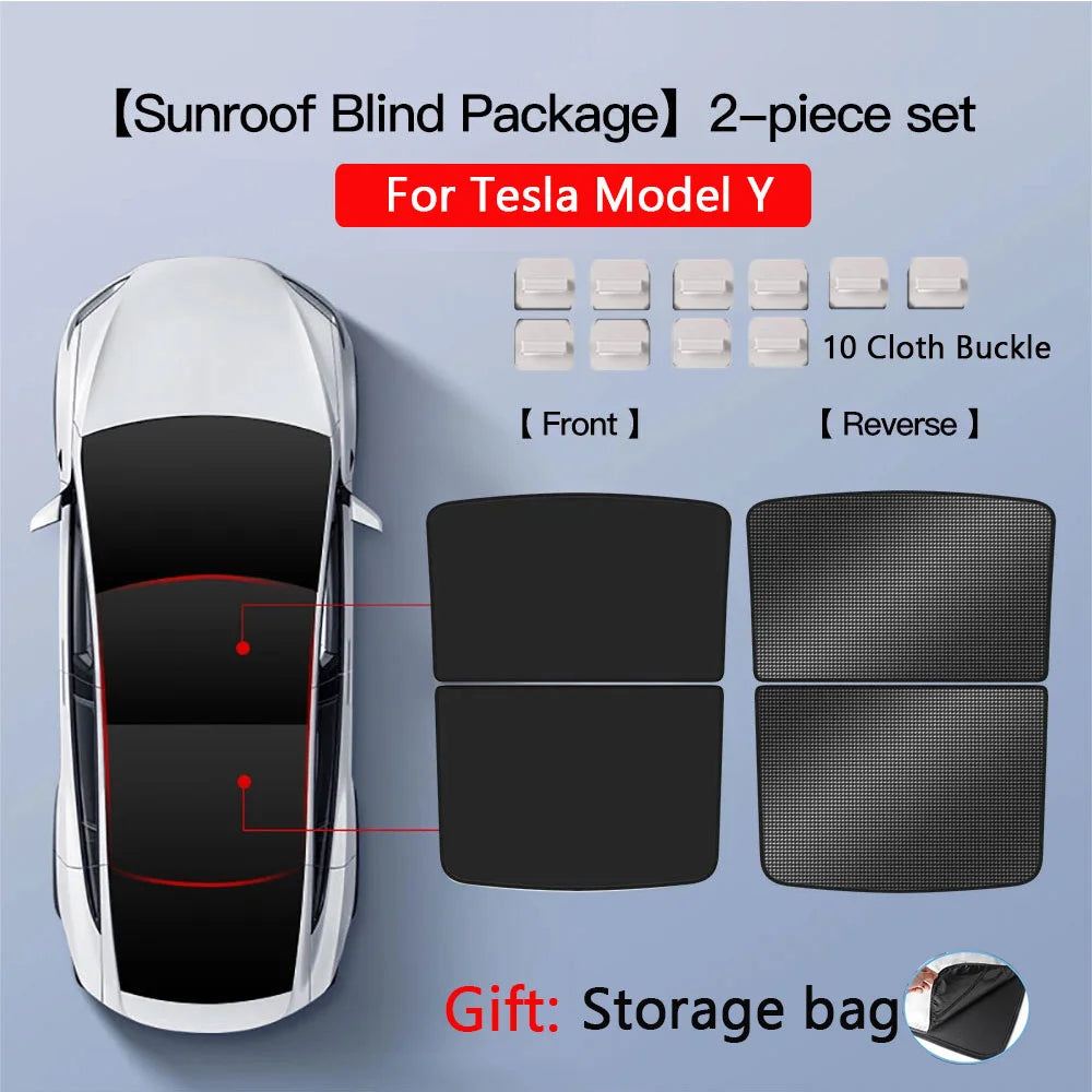 Roof Sunshades for Tesla Model Y 2025 Juniper Model 3 Sunroof Shade Sunshade Roof Sun Shade for 2024-2025 Tesla Model 3 Highland