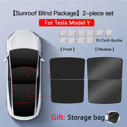 Roof Sunshades for Tesla Model Y 2025 Juniper Model 3 Sunroof Shade Sunshade Roof Sun Shade for 2024-2025 Tesla Model 3 Highland