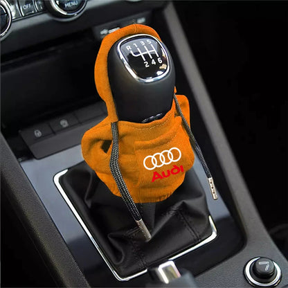 Car Gear Lever Hoodie Shift Lever Cover Handle Hoodie Auto Decor Accessories For Audi Sline A1 A2 A3 A4 A4L P 8V 8L RS RS3 RS4