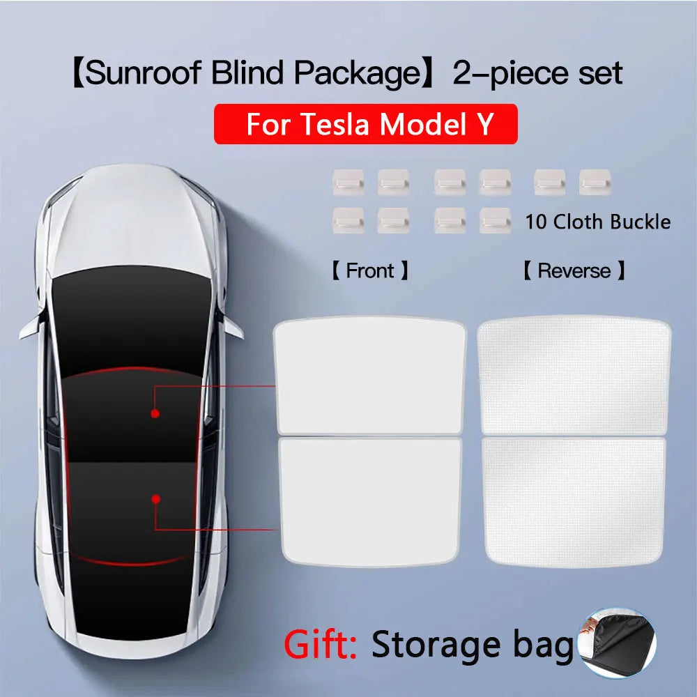 Roof Sunshades for Tesla Model Y 2025 Juniper Model 3 Sunroof Shade Sunshade Roof Sun Shade for 2024-2025 Tesla Model 3 Highland