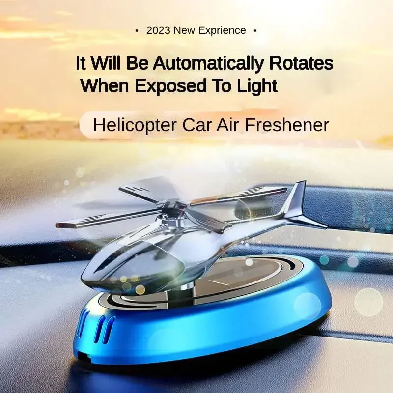 Solar Car Air Freshener Center Console Car Perfume Helicopter Decoration Interior Decoration Solar Car Rotating Perfume Diffuser