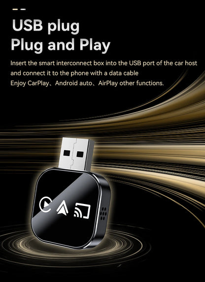 3 in 1 Carplay Adapter Wireless Android Auto AIBox for OEM Wired Carplay Screen Support Original MIC/Button/Touch Control