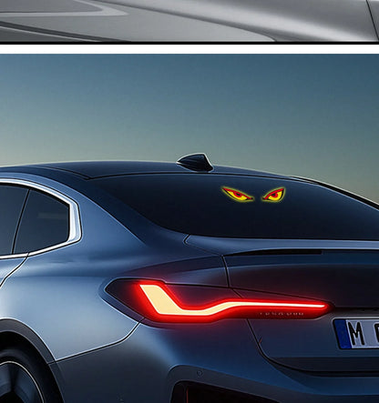 Solar Demon's Eye Car Dynamic Eyes LED Light Blinking Moving Eyes Car Lights Ambience Lamp Decoration No Wiring Required