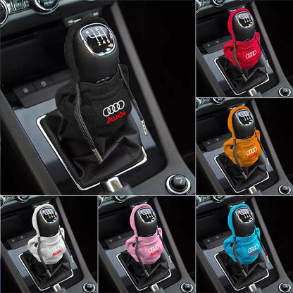Car Gear Lever Hoodie Shift Lever Cover Handle Hoodie Auto Decor Accessories For Audi Sline A1 A2 A3 A4 A4L P 8V 8L RS RS3 RS4