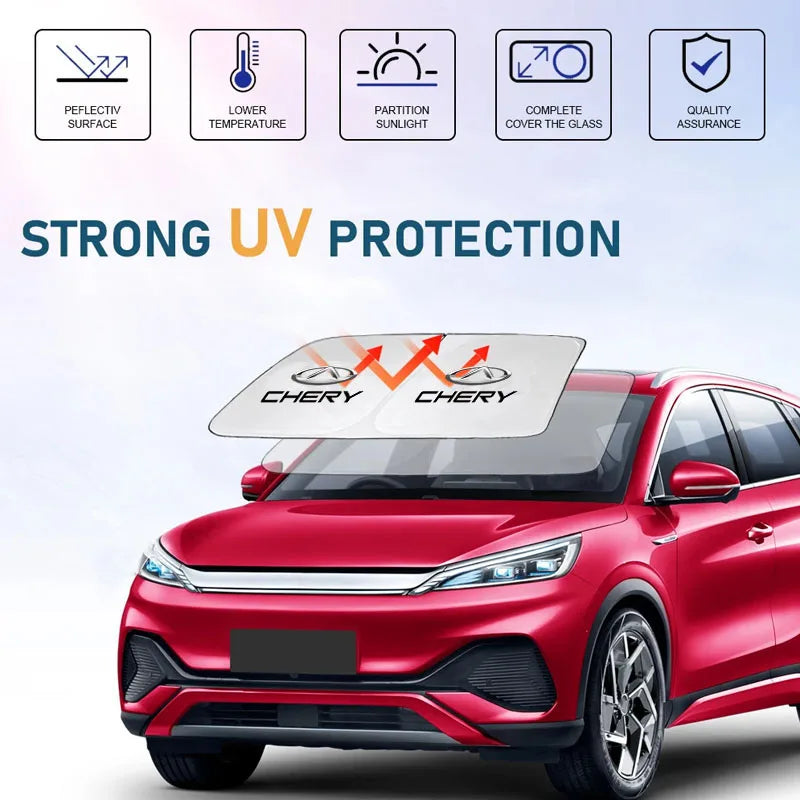 Car Windshield Sunshade Umbrella Summer Sun Protection Sunshade for Chery QQ Tiggo 2 3 4 7 8 Pro T11 Arrizo 3 A13 IQ Fulwin