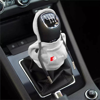 Car Gear Lever Hoodie Shift Lever Cover Handle Hoodie Auto Decor Accessories For Audi Sline A1 A2 A3 A4 A4L P 8V 8L RS RS3 RS4
