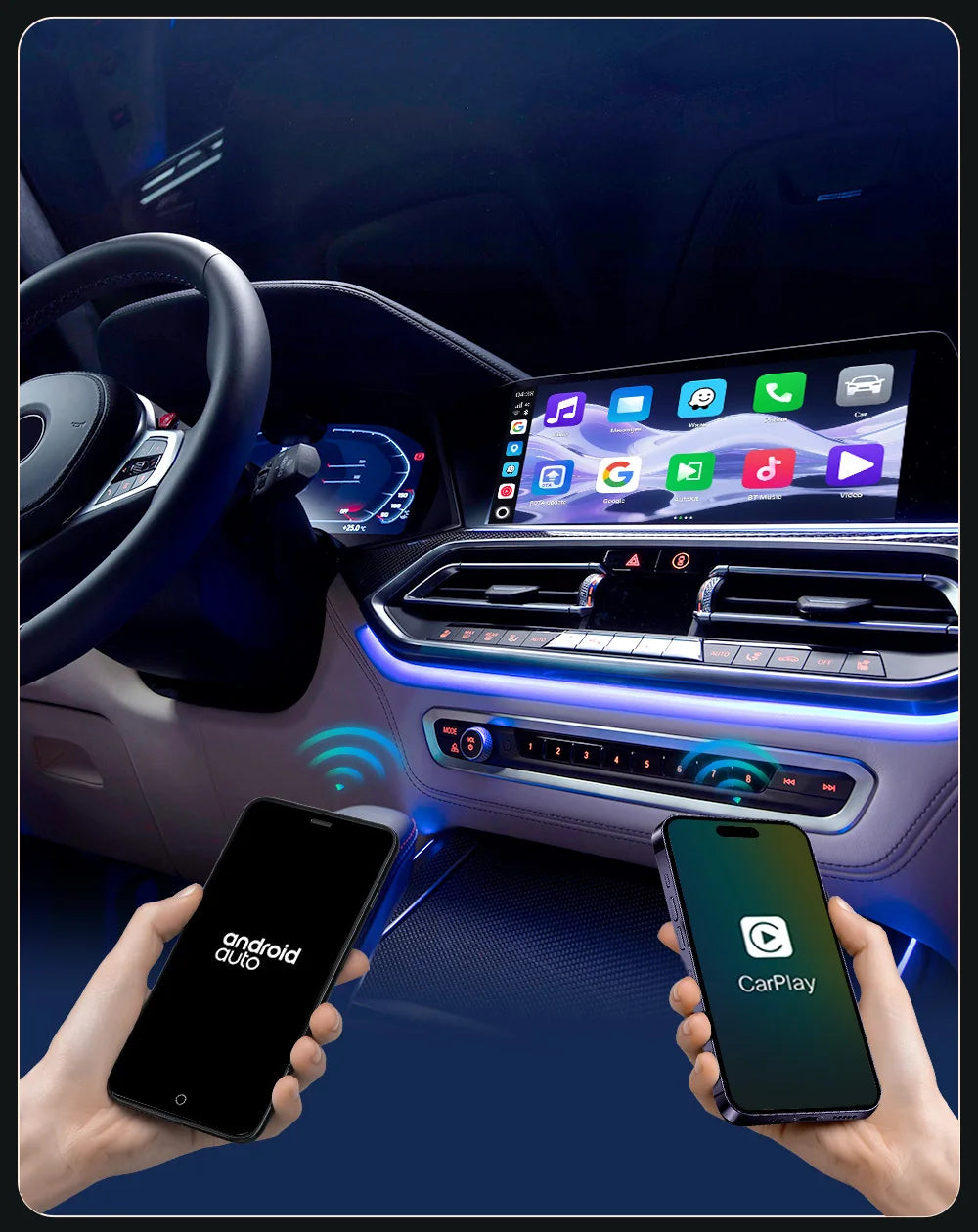 SM6350 Ai Box Android 15.0 8GB+126GB CarPlay Tv Box Support Youtube Netfilx IPTV GNSS Wireless CarPlay Android Auto Wireless