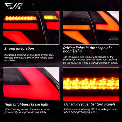 EJR Car Lights For Toyota Venza 2009-2013 Taillight Assembly Modified LED Rear Tail lights Turn Signal Light Auto Lamp