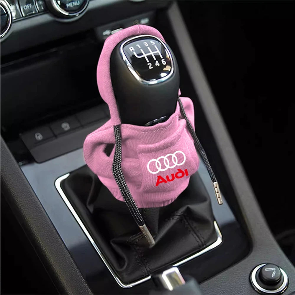 Car Gear Lever Hoodie Shift Lever Cover Handle Hoodie Auto Decor Accessories For Audi Sline A1 A2 A3 A4 A4L P 8V 8L RS RS3 RS4