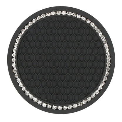 Car Water Cup Pad Holders Non-slip Diamond Rhinestone Silicone Mat Bottle Holder Coaster Auto Interior Decoration Accessories