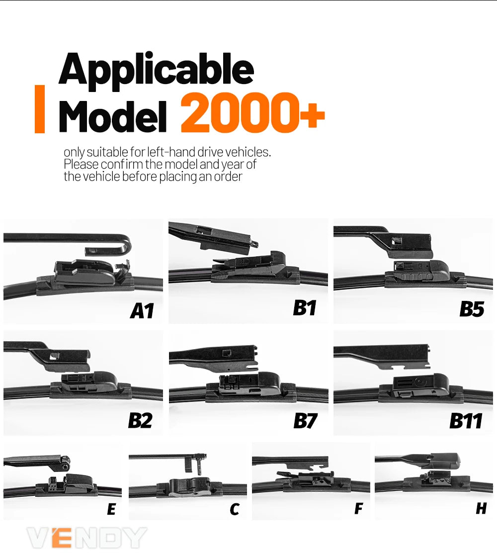For Audi Q5 8R FY 2008-2023 2009 2011 2013 2014 2016 2017 2018 2019 2020 2pcs Front Windshield Wiper Blades Windscreen Wipers
