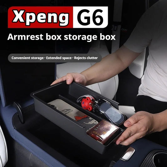 For Xpeng G6 2023~2026 Car Console Armrest Wallet Phone Sundries Storage Box Holder For A Neat And Tidy Car Interior Accessories