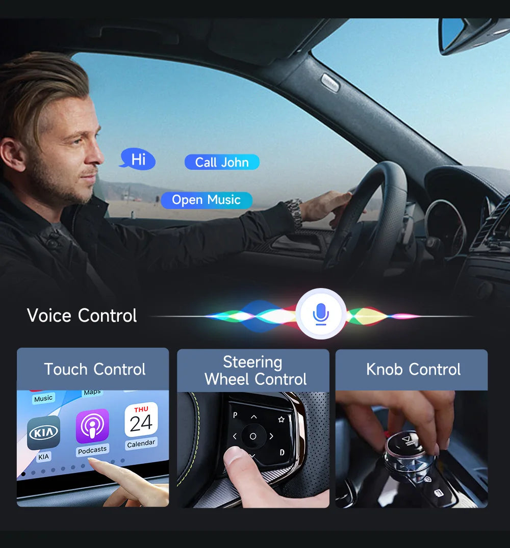 SM6350 Ai Box Android 15.0 8GB+126GB CarPlay Tv Box Support Youtube Netfilx IPTV GNSS Wireless CarPlay Android Auto Wireless
