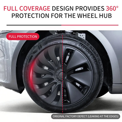 4PCS 18 Inch  Right＆Left Wheel Cover Design for Tesla Model 3 Highland 2023-2026 Hub Cap Automobile Hubcap Full Rim Wheel Cover