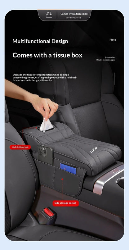 New model of Formula Leopard car armrest box heightening pad：Titanium 7, Titanium 3,Panther 5 Car armrest tissue box