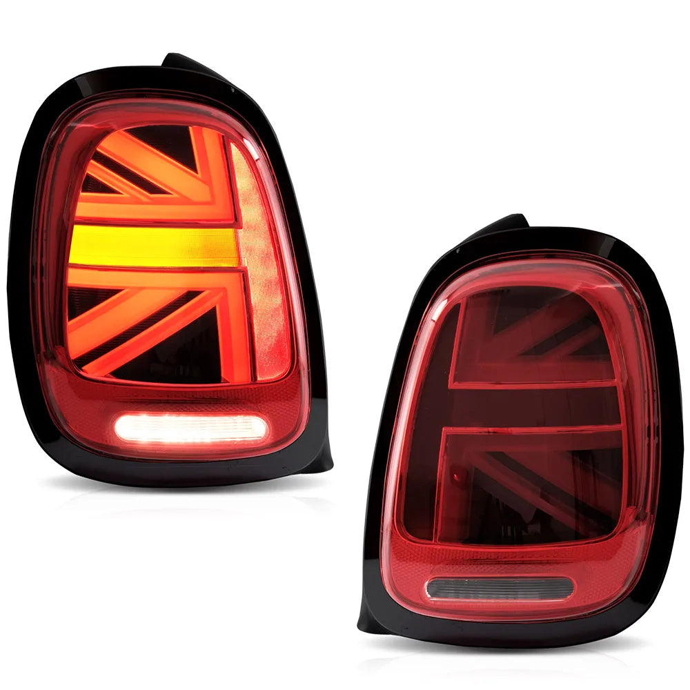 VLAND Full LED Taillights for 2014–2019 Mini Cooper F55 F56 F57, Sequential Turn Signal Rear Lamp Assembly Upgrade